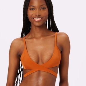 Parade cross cross bikini top and high rise brief bottom